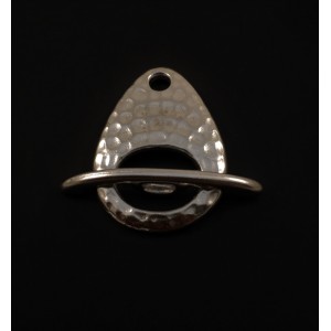 Fermoir style toggle oval couleur rhodium